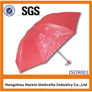 Design Your Own Red Promotional Folding Umbrella with Logo Printing